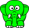 Green Elephant Clip Art