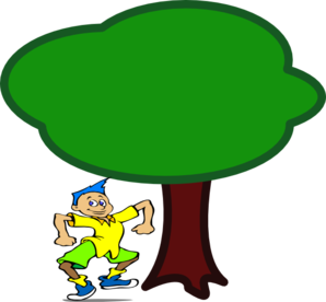 Tree And Dude Clip Art