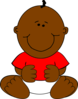 Brown Baby Boy Clip Art