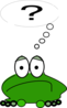 Frog With A Question Clip Art
