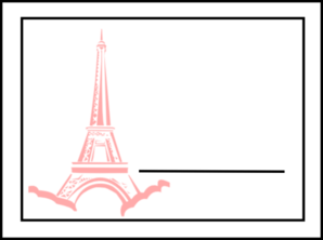 Pink Eiffel Illistration Clip Art