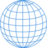 Thick Blue Wire Globe Clip Art