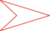 White Arrow Red Outline Clip Art