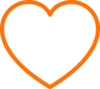 Orange Heart Clip Art