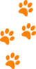 Orange Paws Clip Art