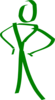 Green Stick Man Clip Art