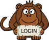 Monkey Login Clip Art