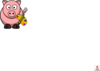 Pig With Palette Clip Art