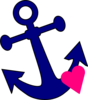 Anchor With Heart Clip Art