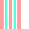 Vertical Coral & Turquoise Stripes 2 Clip Art