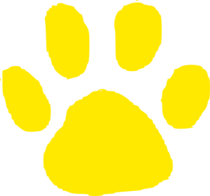 Jaguar Paw Print In Gold Clip Art