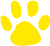 Jaguar Paw Print In Gold Clip Art