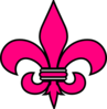 Pink Fleur De Lis Court Clip Art