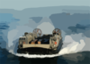 Landing Craft Air Cushion (lcac) Craft On Approach To The Amphibious Assault Ship Uss Kearsarge (lhd 3) Clip Art