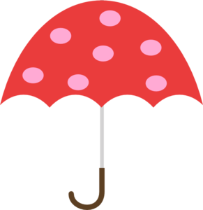 Polka Dot Umbrella Clip Art