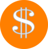 Orange Dollar Sign Clip Art