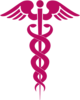 Caduceus, Pink Clip Art