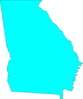 Georgia State Blue Lg Clip Art