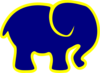 Blue And Yellow Elephant Clip Art