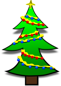 Decorated Christmas Tree Clip Art
