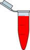 Eppendorf Tube Red Open Clip Art