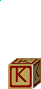 Letter Alphabet  Block K Clip Art