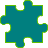 Blue-green Puzzle Piece Clip Art