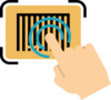 Scan-with-tap1 Clip Art