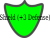 Green Shield Game Piece Clip Art