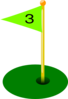 Golf Flag 3rd Hole Clip Art