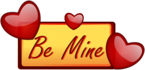 Be Mine Hearts Frame Clip Art