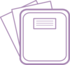 Purple Papers Clip Art