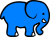 Blue Elephant Clip Art