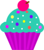 Cupcake Turquoise Clip Art