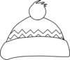 Winter Hat Outline Clip Art