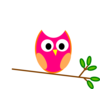 Pink Owl Clip Art