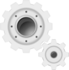 White Gears Clip Art