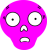 Terrified Magenta Clip Art