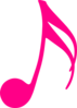 Hot Pink Note Clip Art