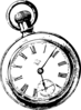 Pocket Watch Sketch Clip Art