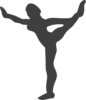 Stretching - Black Clip Art