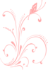 Carnation Butterfly Scroll Clip Art