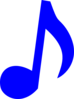 Blue Music Note Clip Art