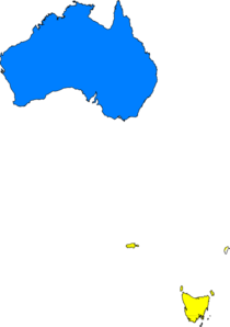 Australia Map Yellow Clip Art