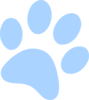 Blue Paw Print Clip Art