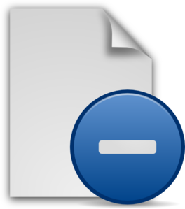 Minus Document Clip Art