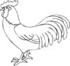 Rooster Outline Clip Art