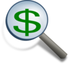 Finance Magnifier Clip Art