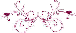 Purple Butterfly Scroll Clip Art