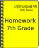 Homework Notebook Clip Art